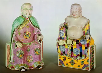 Two figures of Buddha, Chien Lung period (1736-95)